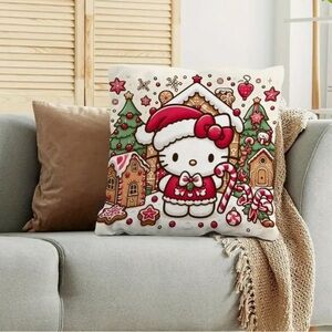 Hello Kitty Christmas Gingerbread Throw Pillow Covers-Set of 2